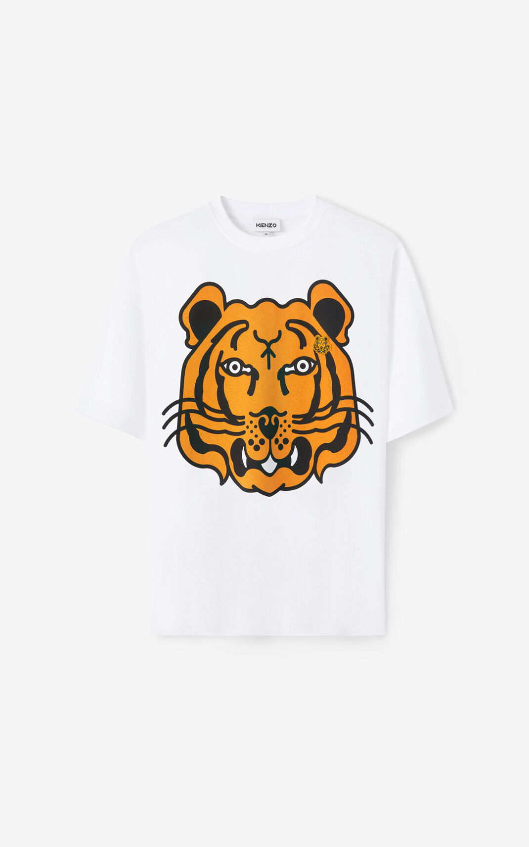 Kenzo K Tiger oversized T Shirt White For Mens 1782ANLZM